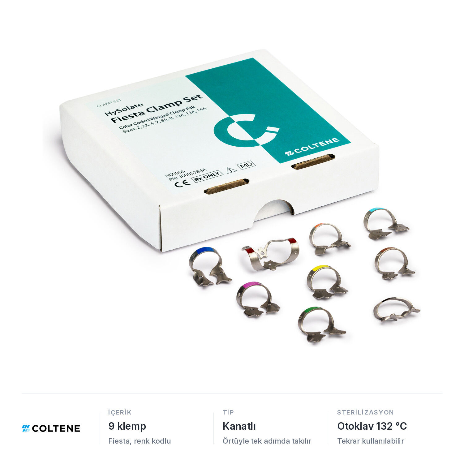 Coltene HySolate Fiesta Kanatlı Klemp Seti