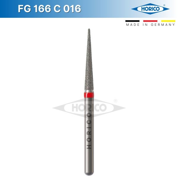 Alev Uç Elmas Frez - FG 166 Kırmızı - Fine - 016