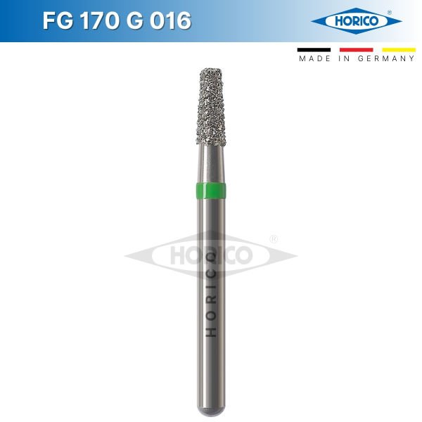 Konik Düz Uç Frez - Horico FG 170 Yeşil - Coarse - 016