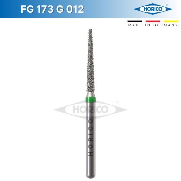 Konik Düz Uç Frez - Horico FG 173 Yeşil - Coarse - 012