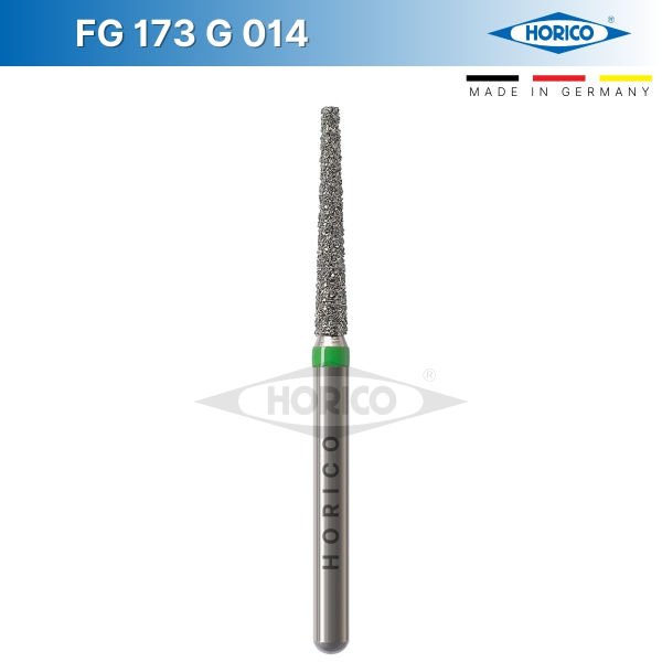 Konik Düz Uç Frez - Horico FG 173 Yeşil - Coarse - 014