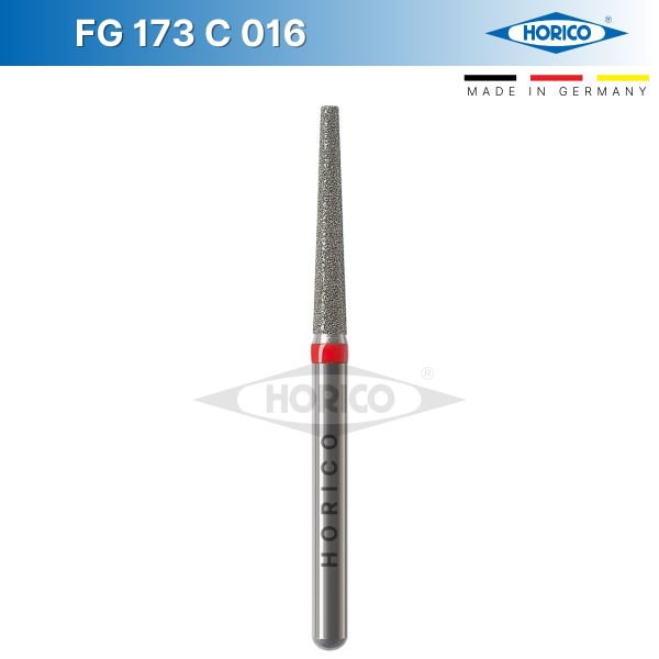Konik Düz Uç Frez - Horico FG 173 Kırmızı - Fine - 016