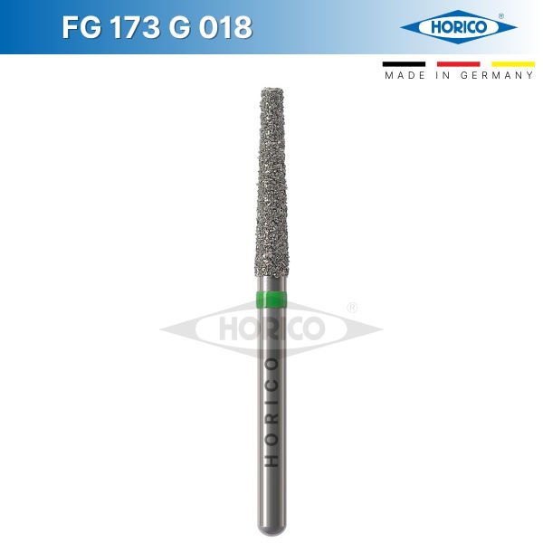 Konik Düz Uç Frez - Horico FG 173 Yeşil - Coarse - 018