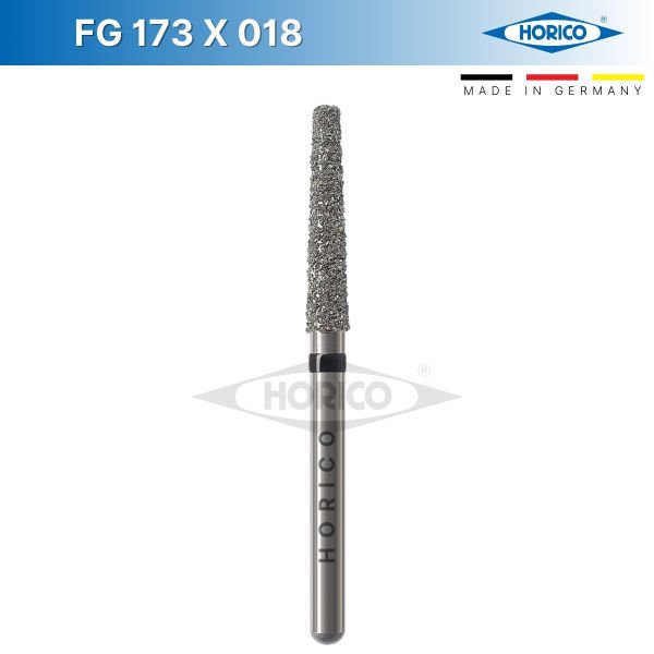 Konik Düz Uç Frez - Horico FG 173 Siyah - X Coarse - 018