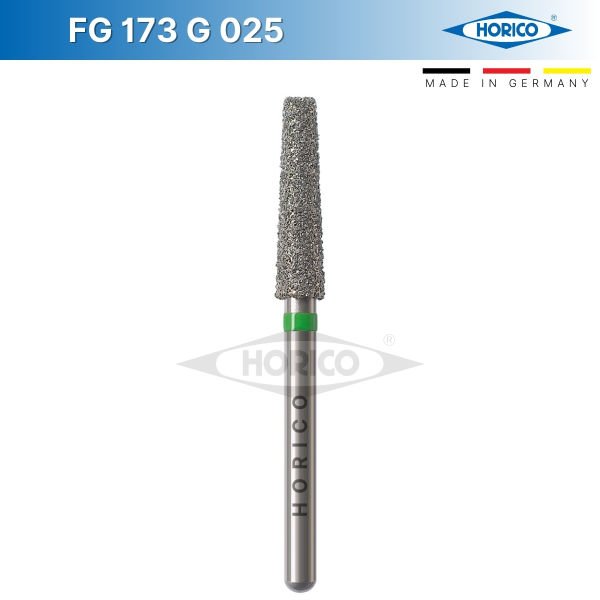 Konik Düz Uç Frez - Horico FG 173 Yeşil - Coarse - 025