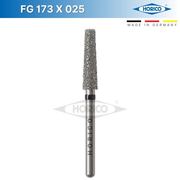 Konik Düz Uç Frez - Horico FG 173 Siyah - X Coarse - 025