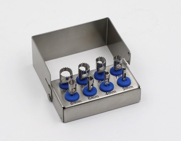 Trephine Drills Kit - Frez (8 parça) - Bahadır Dental