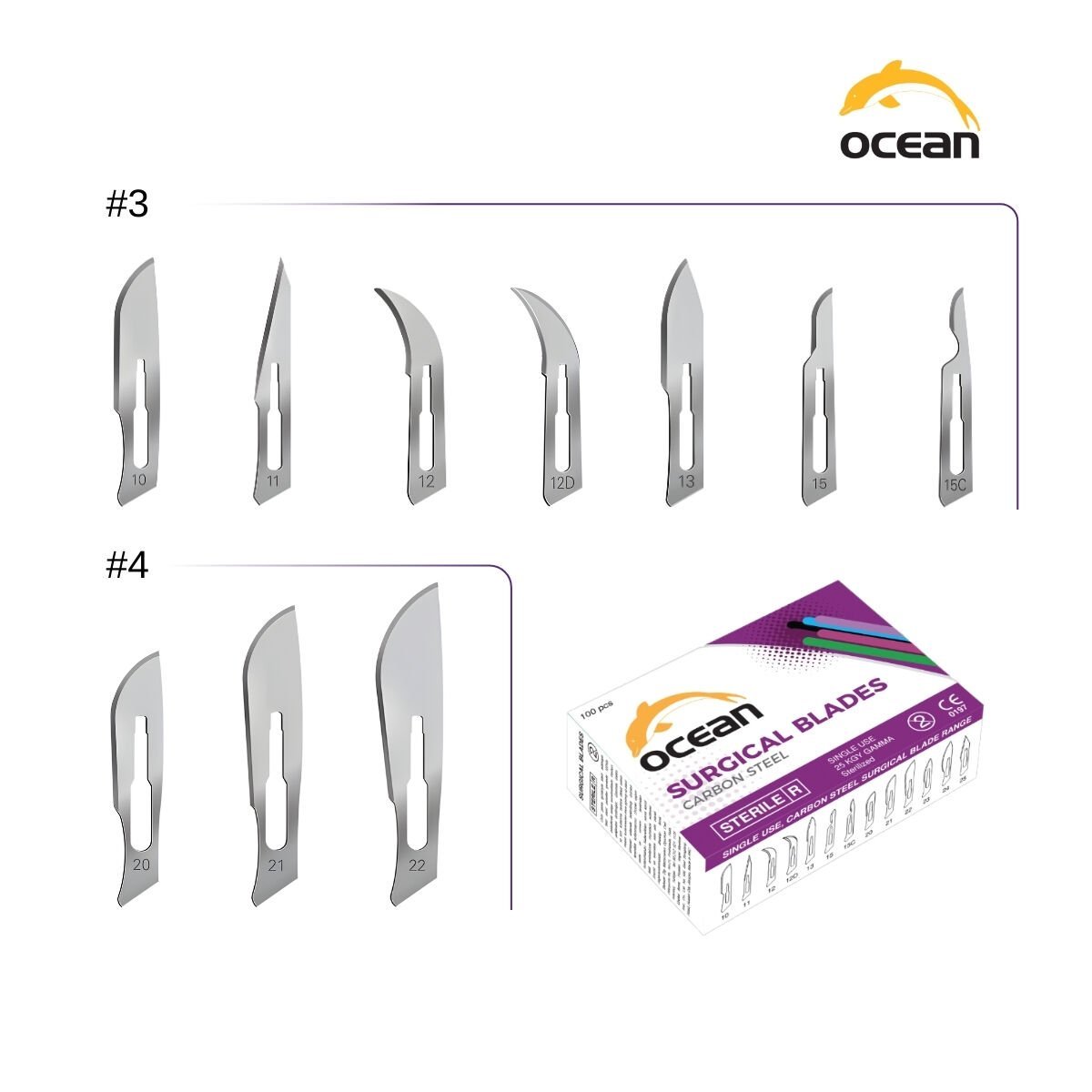 Ocean Steril Bistüri Ucu Numaraları - 100 Adet