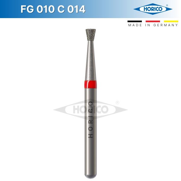 Ters Konik Elmas Frez - FG 010 Kırmızı - Fine - 014