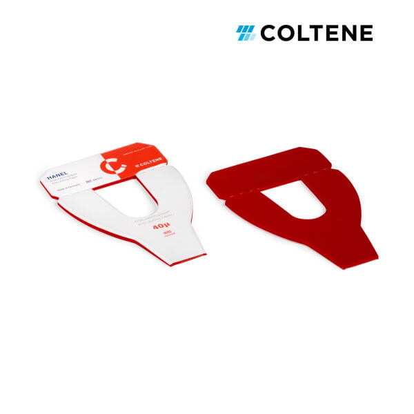 Coltene Hanel artikülasyon kağıdı 40 µ, at nalı, 72 yaprak, kırmızı
