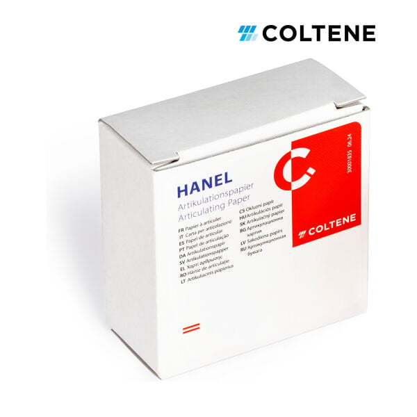 Coltene Hanel artikülasyon kağıdı 40 µ, 22 mm × 15 m rulo, kırmızı (ambalaj)