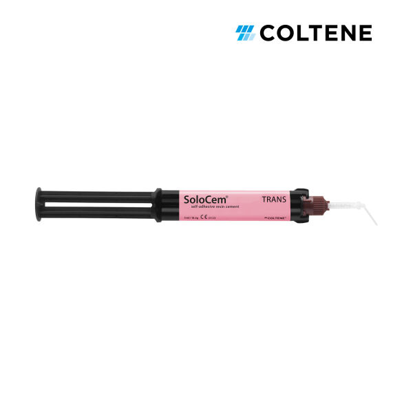 Coltene SoloCem self-adeziv rezin siman, Trans (translüsent) renk, 5 ml otomiks şırınga