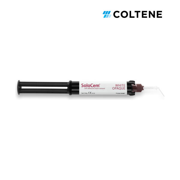 Coltene SoloCem self-adeziv rezin siman, White Opaque renk, 5 ml otomiks şırınga