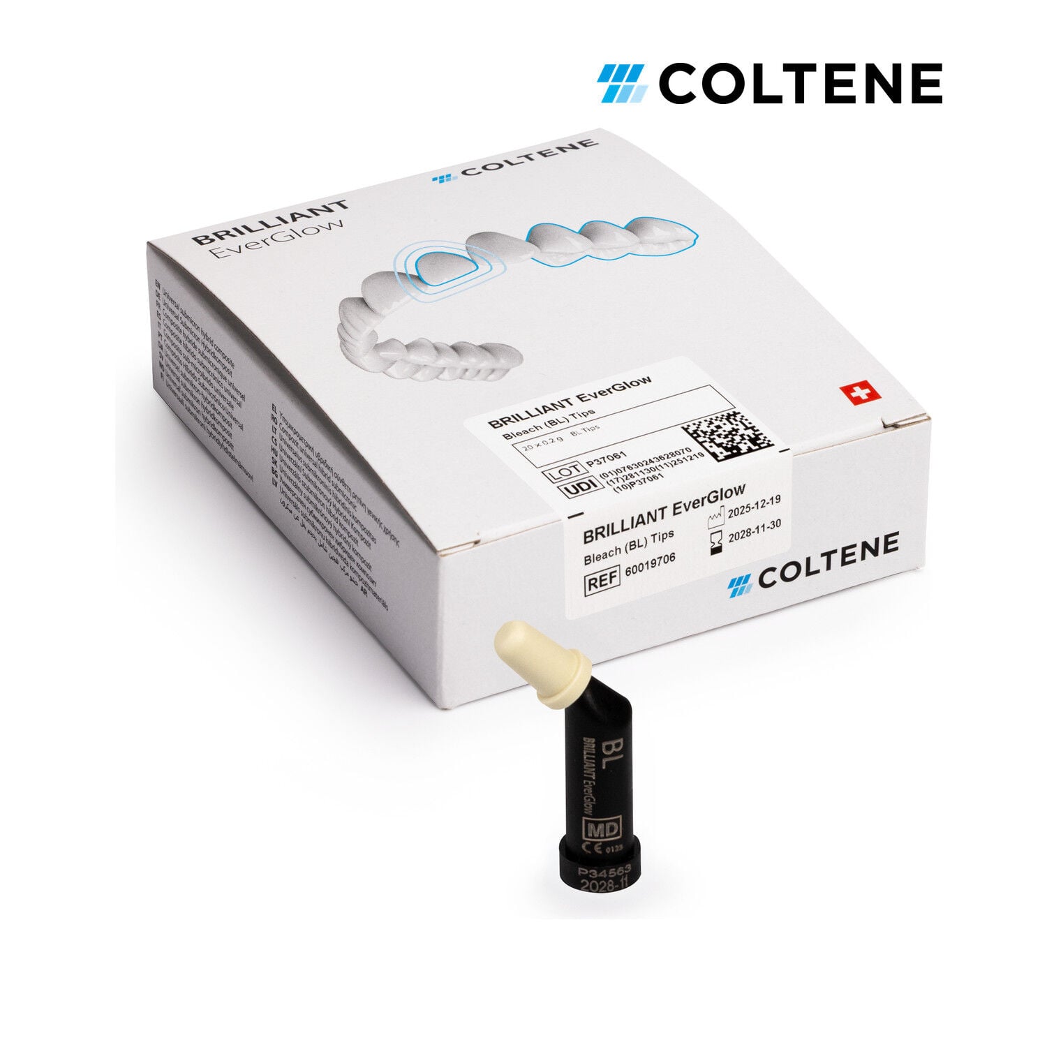 Coltene BRILLIANT EverGlow universal kompozit, Bleach (BL) renk, 20 x 0,2 g kompül kutusu