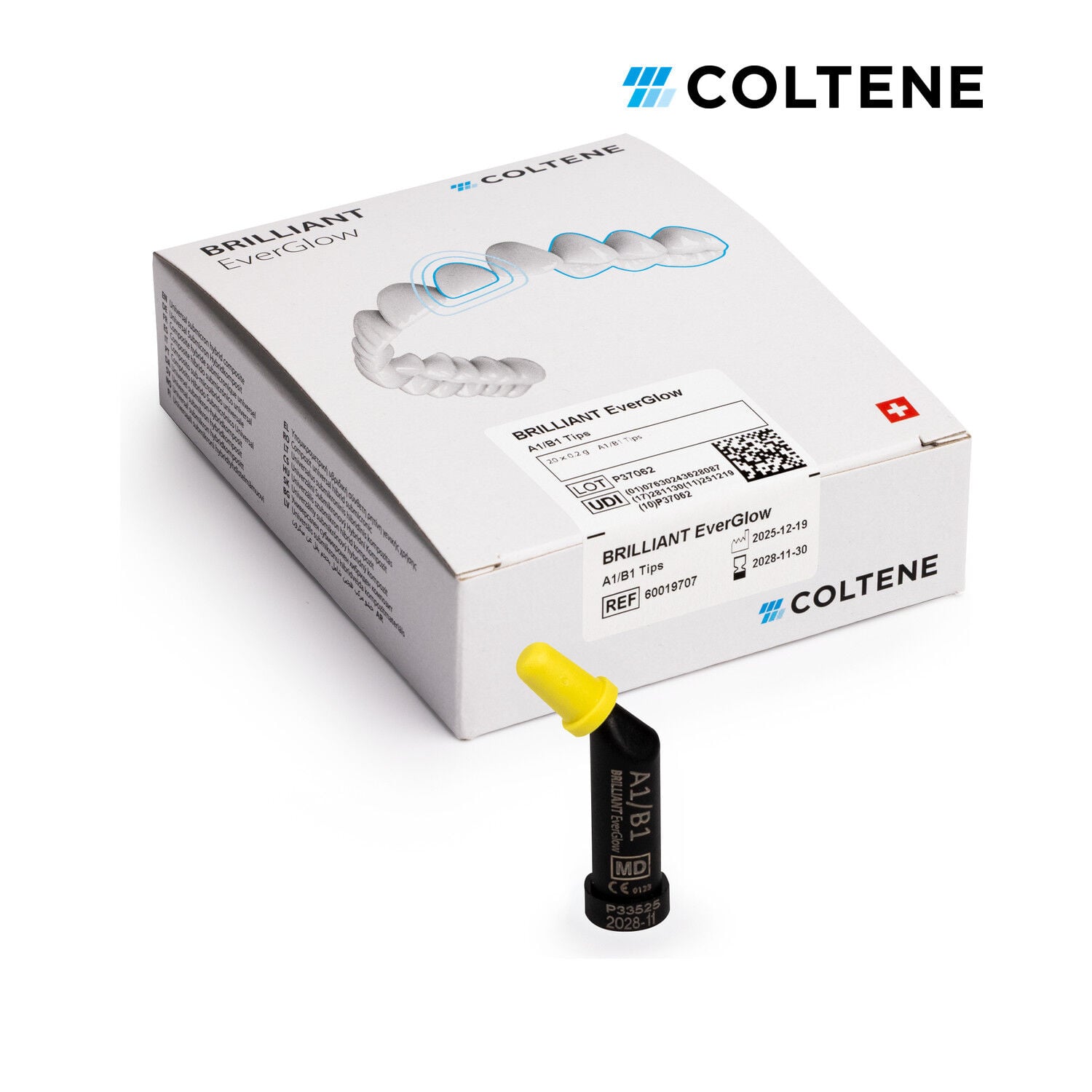Coltene BRILLIANT EverGlow universal kompozit, A1/B1 renk, 20 x 0,2 g kompül kutusu