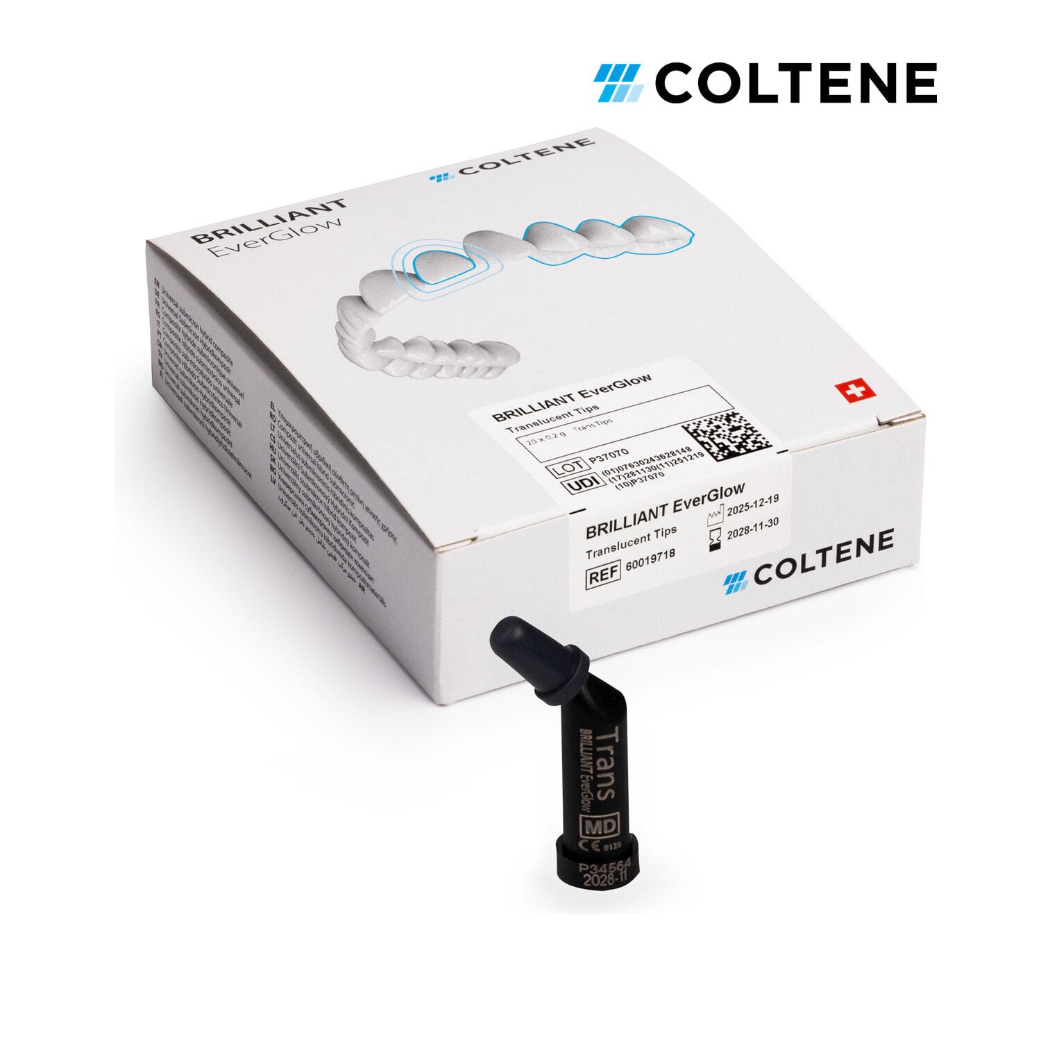 Coltene BRILLIANT EverGlow universal kompozit, Translucent (Trans) renk, 20 x 0,2 g kompül kutusu