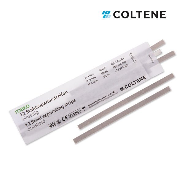 Coltene ROEKO Tek Taraflı Çelik Strip Zımpara (12'li) 6mm