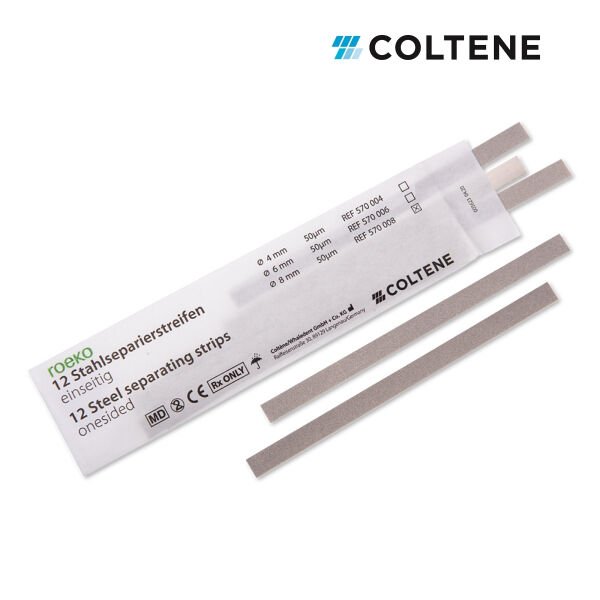 Coltene ROEKO Tek Taraflı Çelik Strip Zımpara (12'li) 8mm