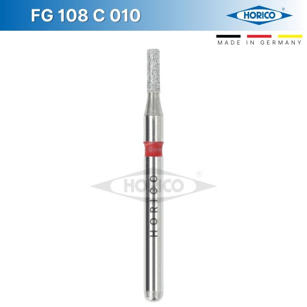 Silindir Elmas Frez - FG 108 Kırmızı - Fine - 010