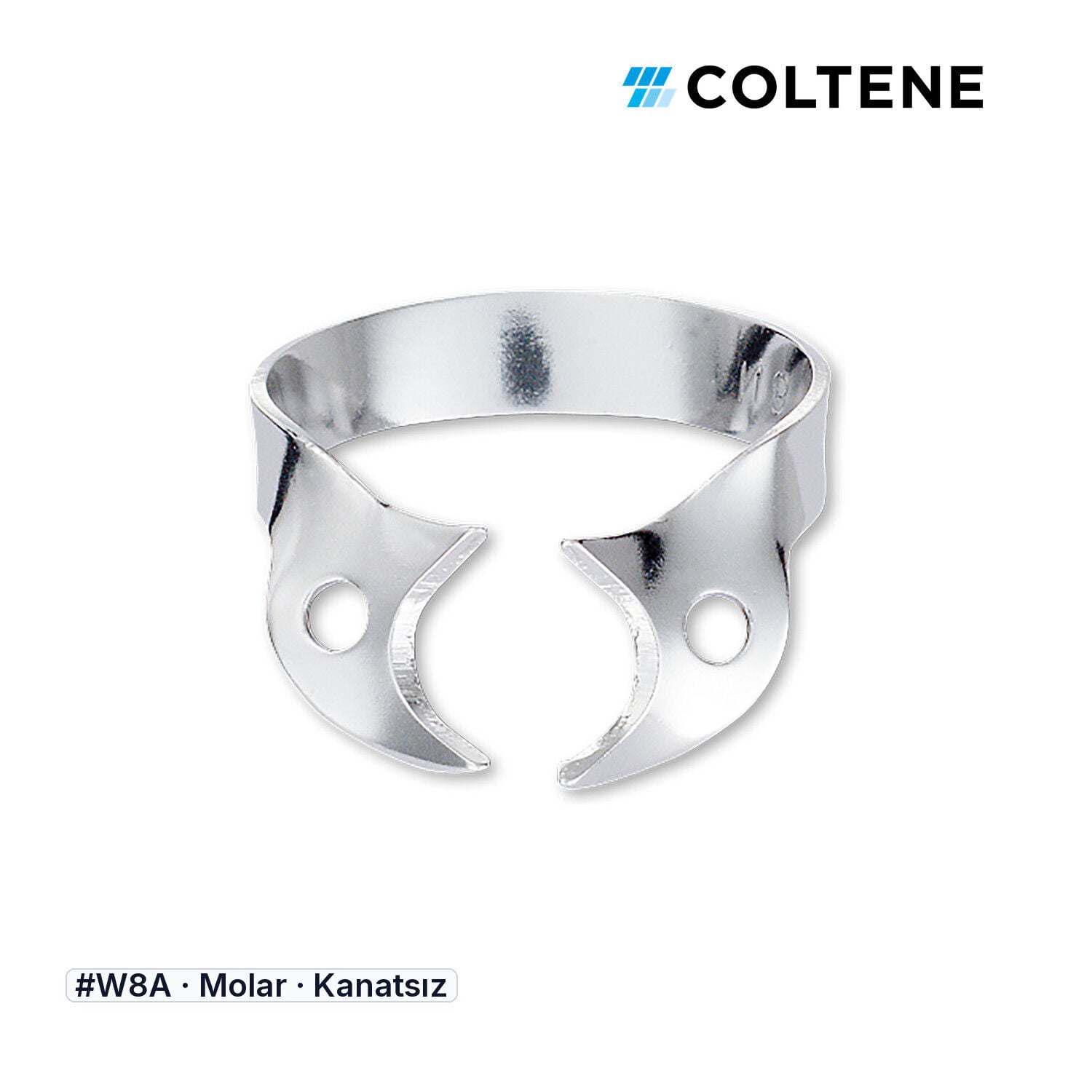 Coltene HySolate Gloss Kanatsız Rubber Dam Klempi, #W8A