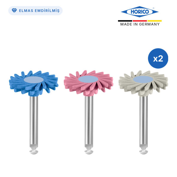 Horico Lamello Seramik Parlatma Lastiği, 6'lı set, her aşamadan 2 adet (6W9913-MIX)