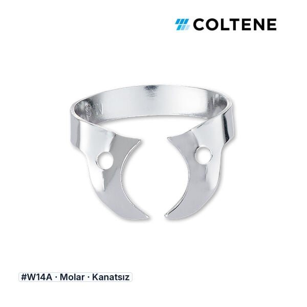Coltene HySolate Gloss Kanatsız Rubber Dam Klempi, #W14A