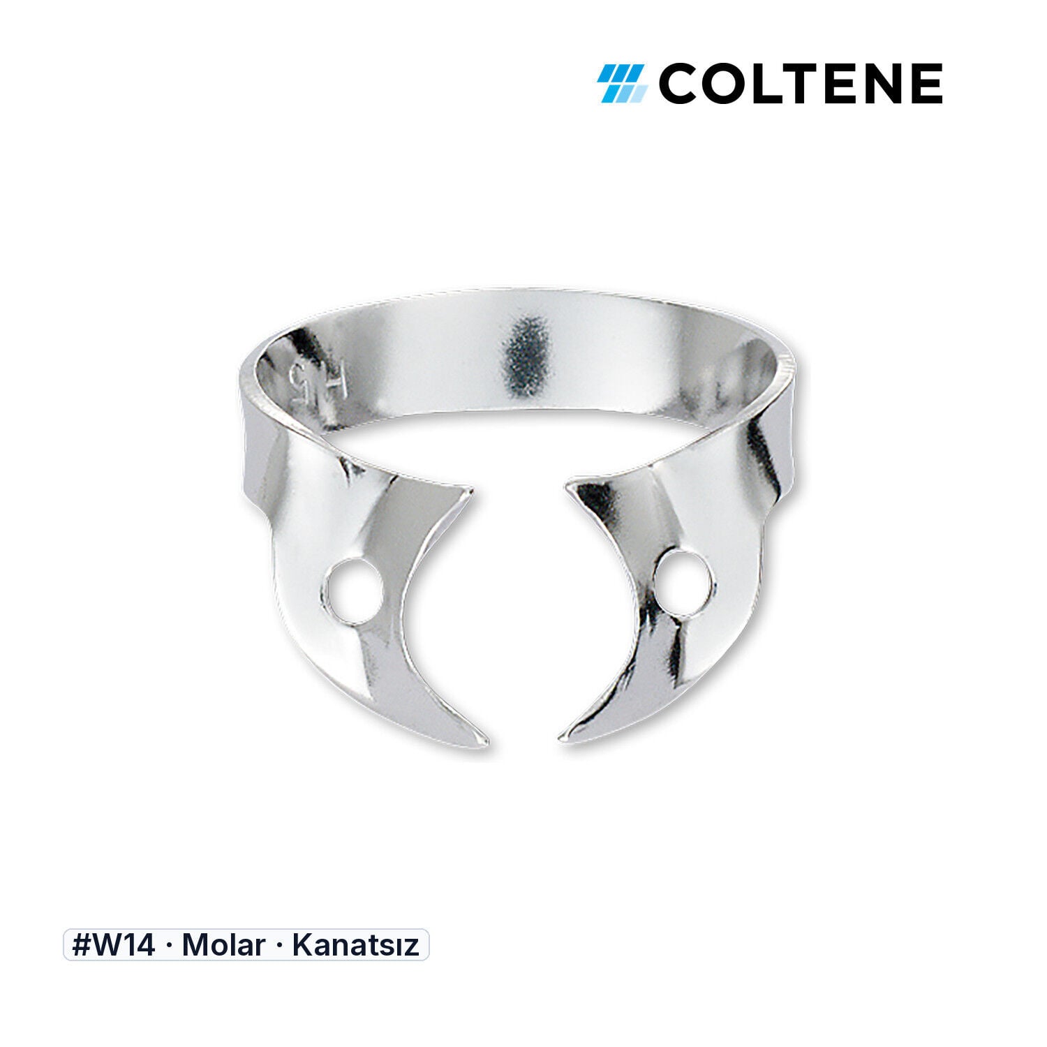 Coltene HySolate Gloss Kanatsız Rubber Dam Klempi, W14