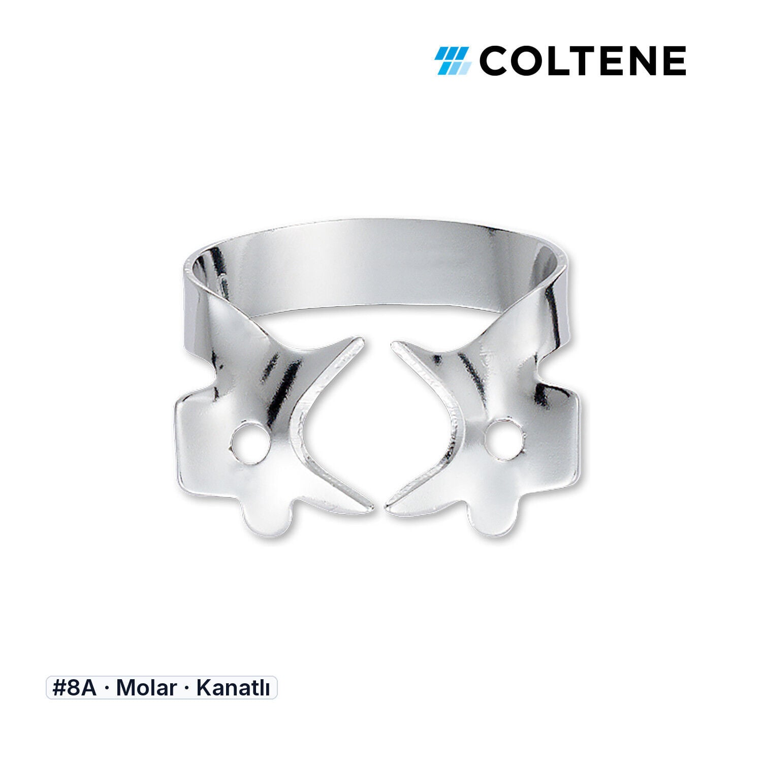 Coltene HySolate Gloss Kanatlı Rubber Dam Klempi, #8A