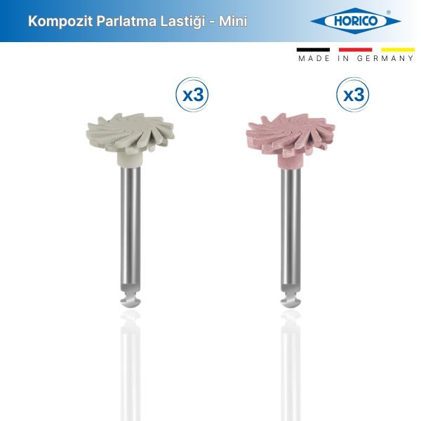 Lamello Mini Kompozit Parlatma Lastiği 6* Adet - (1. Aşama + 2. Aşama)