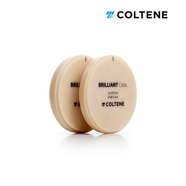 Coltene BRILLIANT Crios CAD/CAM Diski H14 — renk seçenekleri