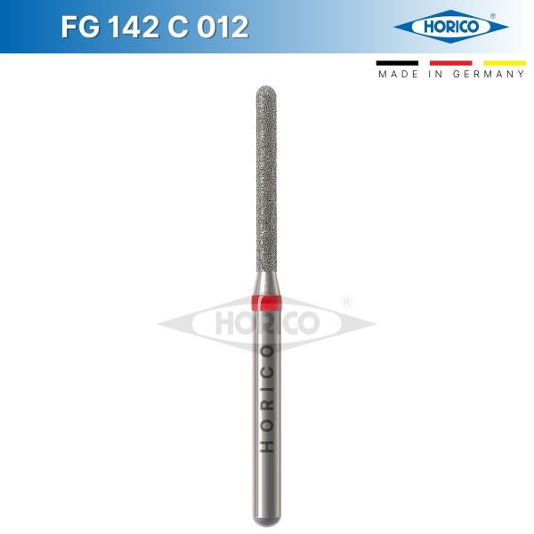 Silindir Elmas Frez - Horico FG 142 Kırmızı - Fine - 012