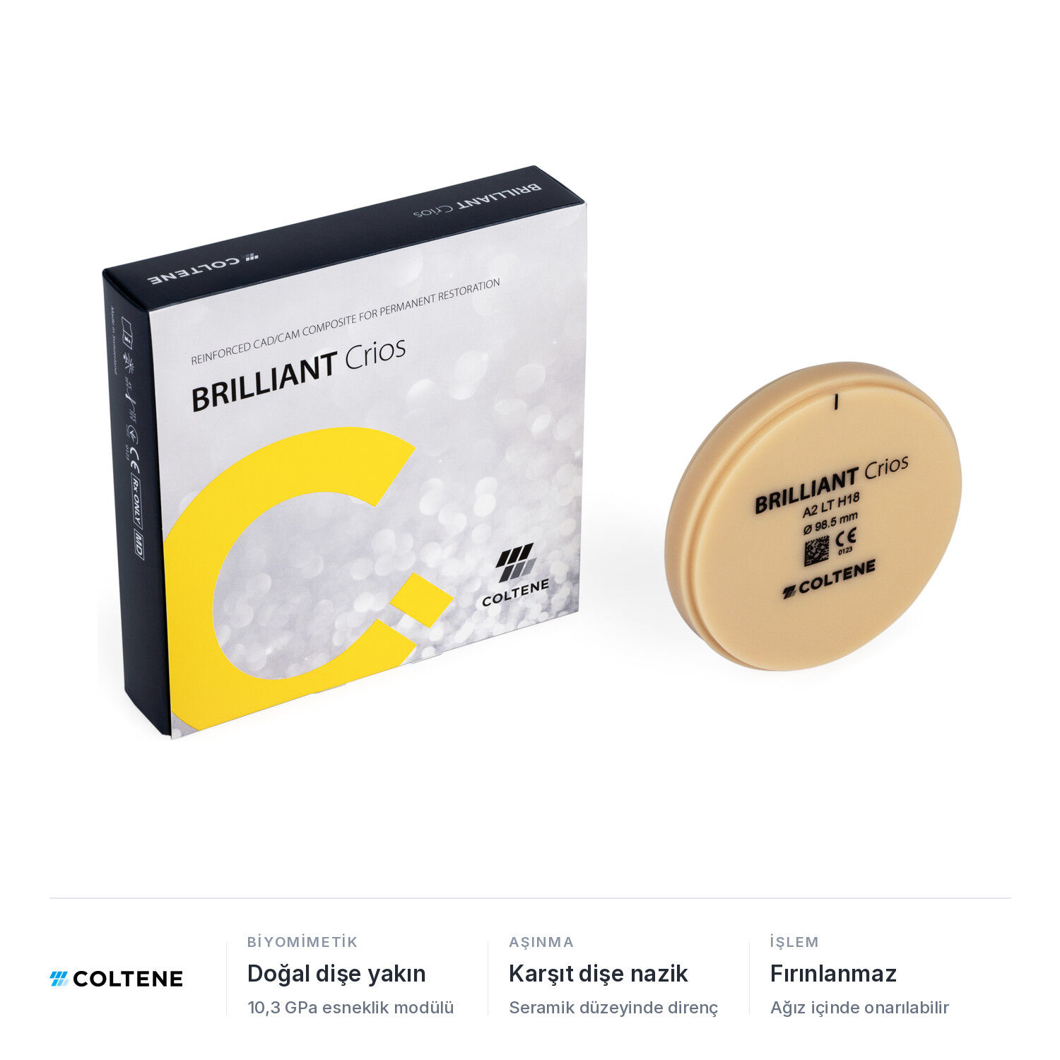 Coltene BRILLIANT Crios CAD/CAM Kompozit Disk, H18