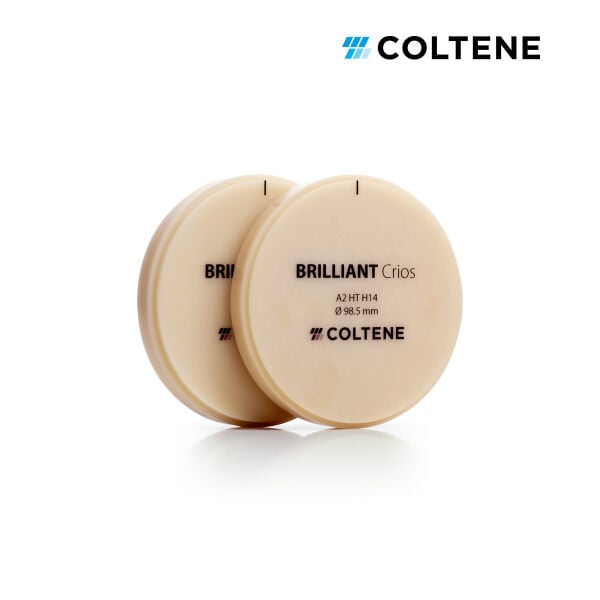 Coltene BRILLIANT Crios CAD/CAM Diski H18 — renk seçenekleri