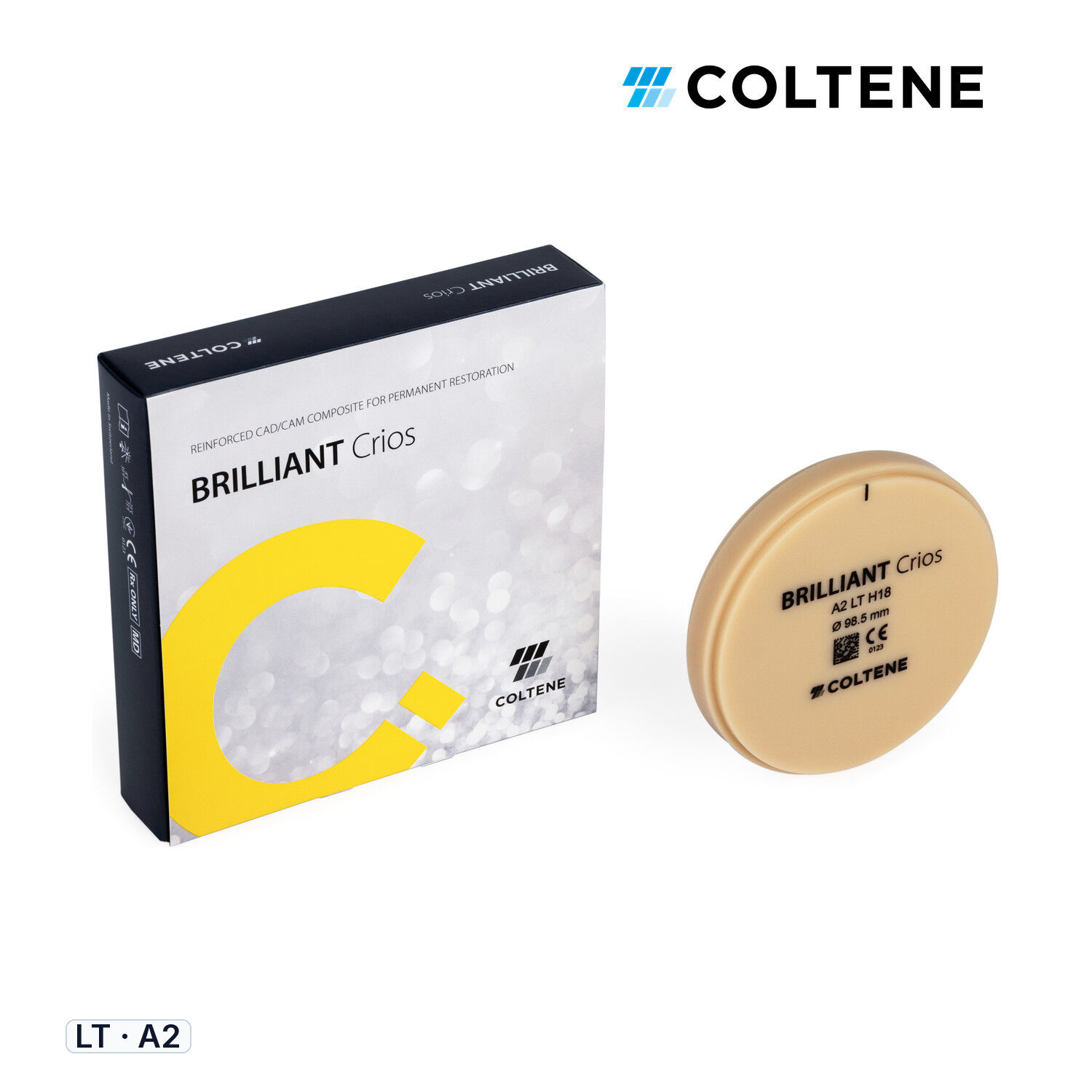 Coltene BRILLIANT Crios CAD/CAM Kompozit Disk, H18, LT - A2