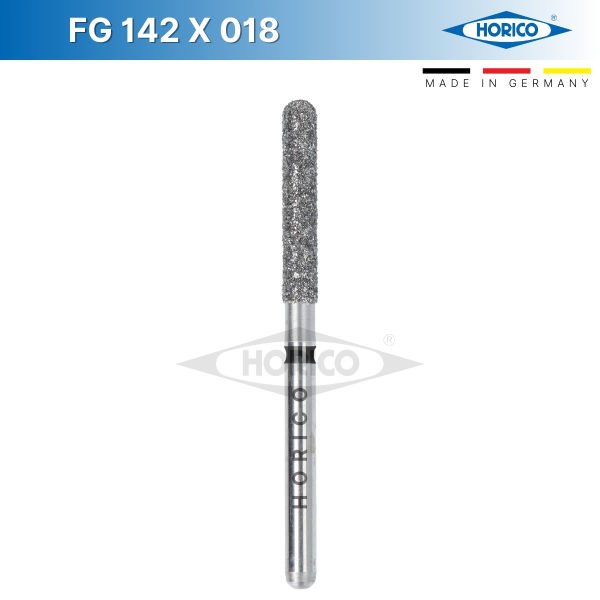Silindir Elmas Frez - Horico FG 142 Siyah - X Coarse - 018