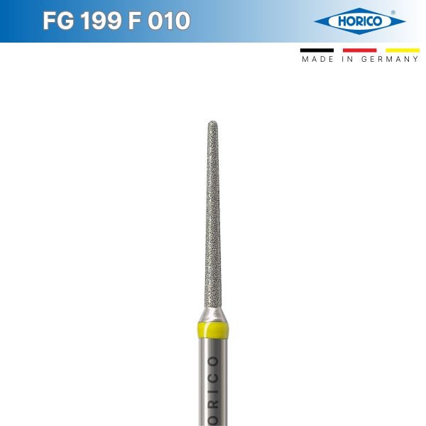 Konik Yuvarlak Uç Frez - Horico FG 199 Sarı - X Fine - 010