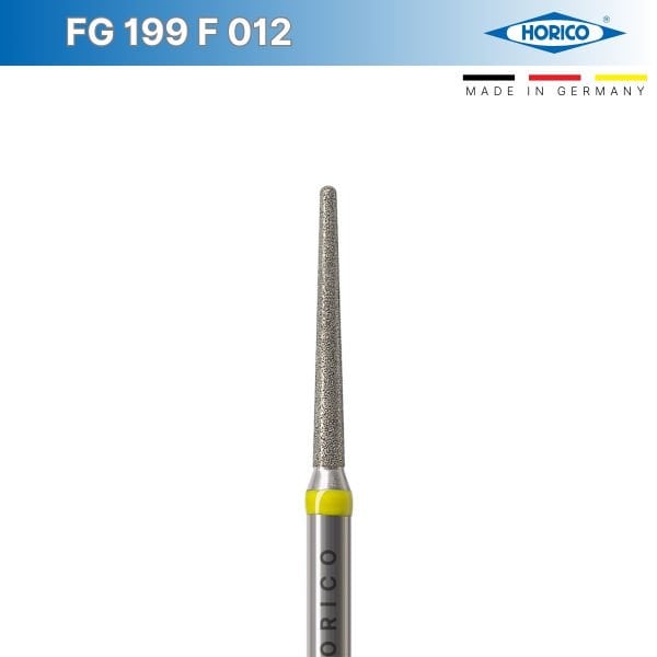Konik Yuvarlak Uç Frez - Horico FG 199 Sarı - X Fine - 012