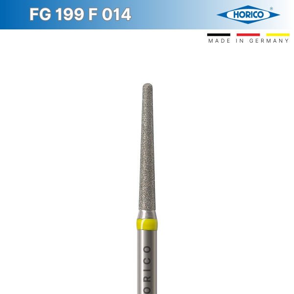 Konik Yuvarlak Uç Frez - Horico FG 199 Sarı - X Fine - 014