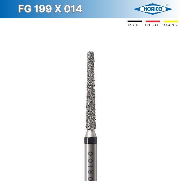 Konik Yuvarlak Uç Frez - Horico FG 199 Siyah - X Coarse - 014