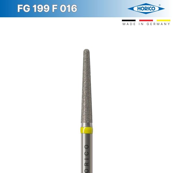 Konik Yuvarlak Uç Frez - Horico FG 199 Sarı - X Fine - 016