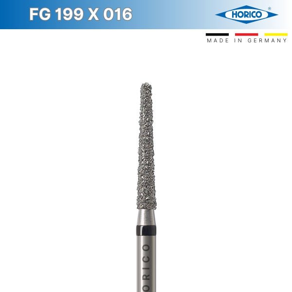 Konik Yuvarlak Uç Frez - Horico FG 199 Siyah - X Coarse - 016