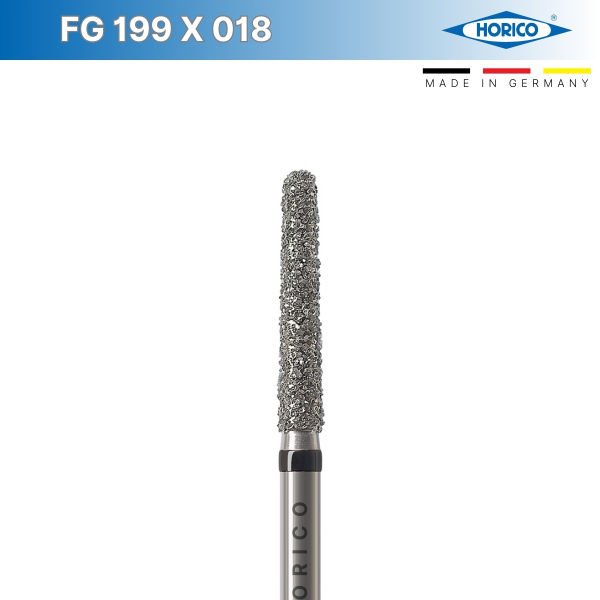 Konik Yuvarlak Uç Frez - Horico FG 199 Siyah - X Coarse - 018