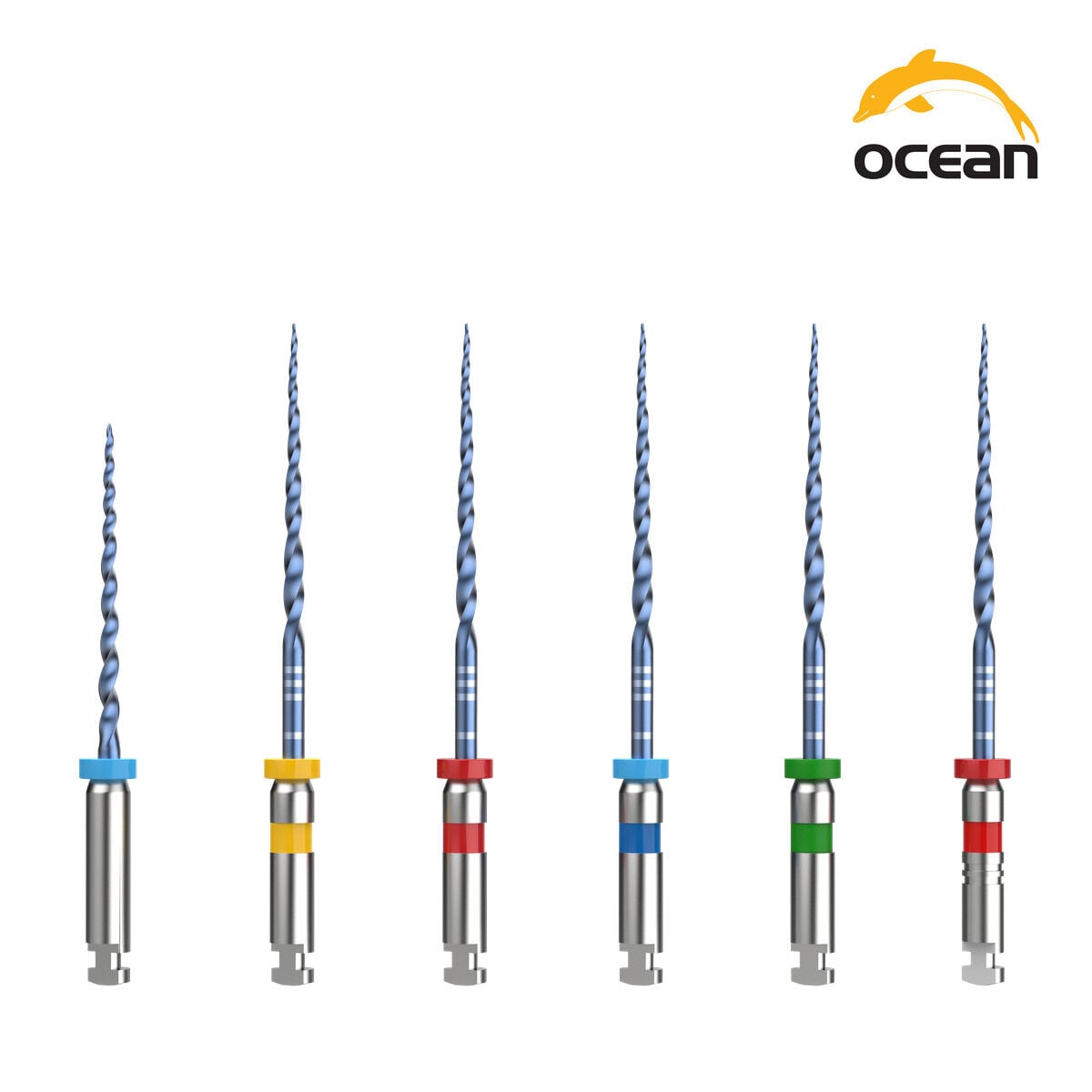 Ocean Super Flexi Blue Döner Kanal Eğesi — %4/%6 koniklik, 15-40