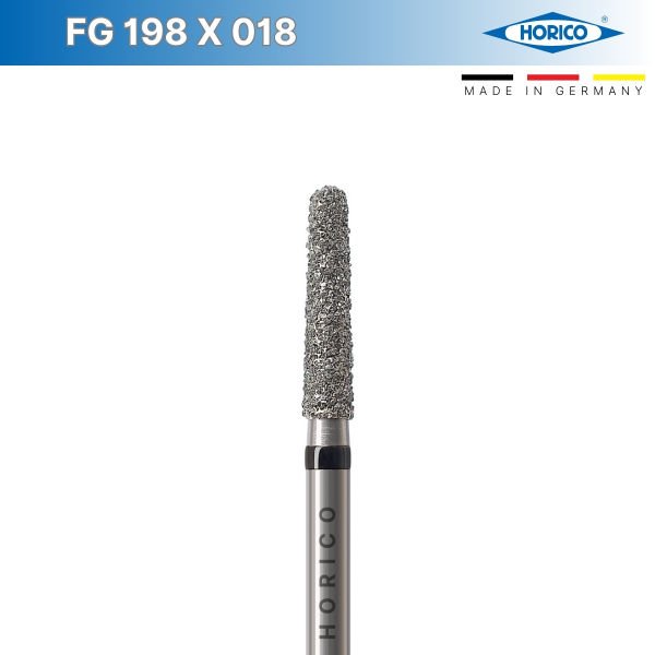 Konik Yuvarlak Uç Frez - Horico FG 198 Siyah - X Coarse - 018