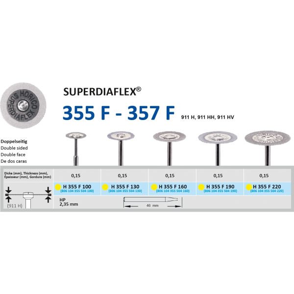 Superdiaflex® Elmas Separe - Süper Esnek - X-Fine - Horico H 355 F