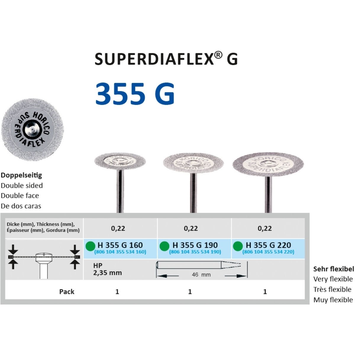 Superdiaflex® Elmas Separe - Süper Esnek - Coarse - Horico H 355 G