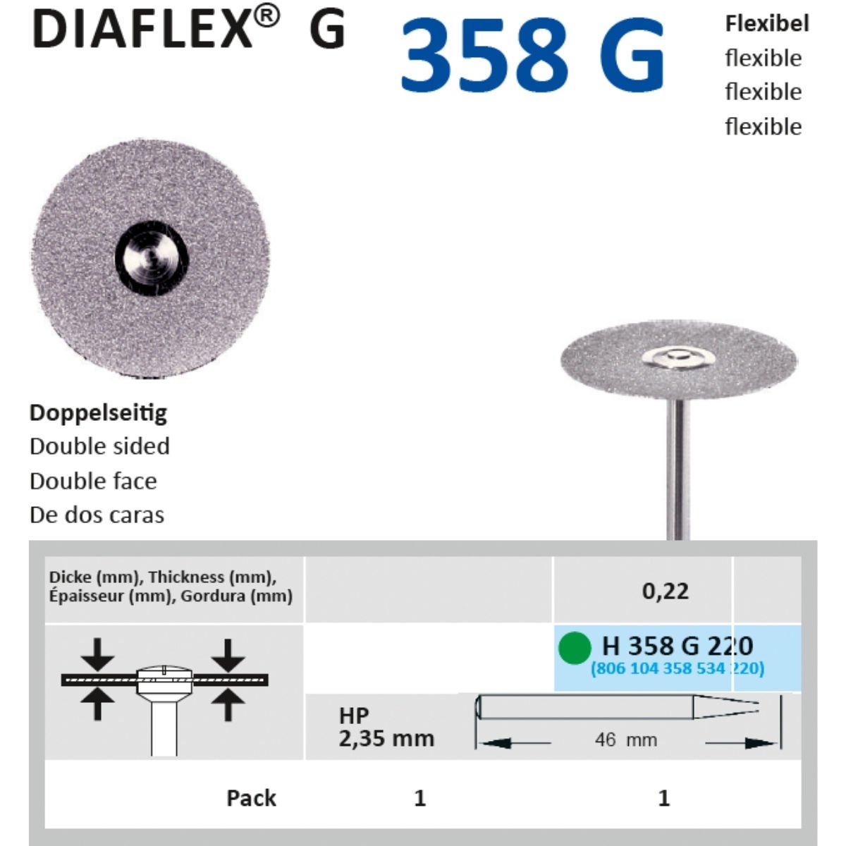 Diaflex G Elmas Separe - Esnek - Horico H 358 G