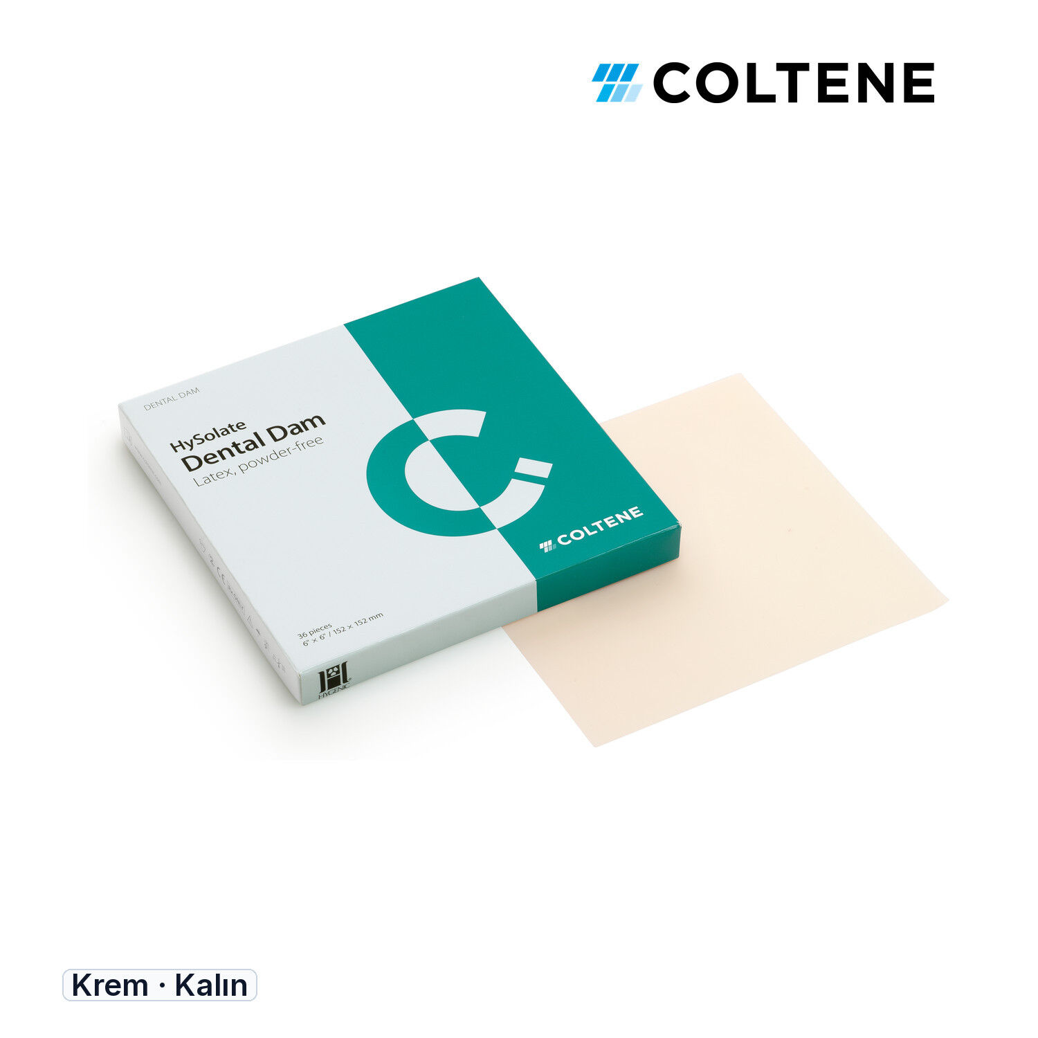 Coltene HySolate Lateks Rubber Dam Lastiği, Krem - Kalın