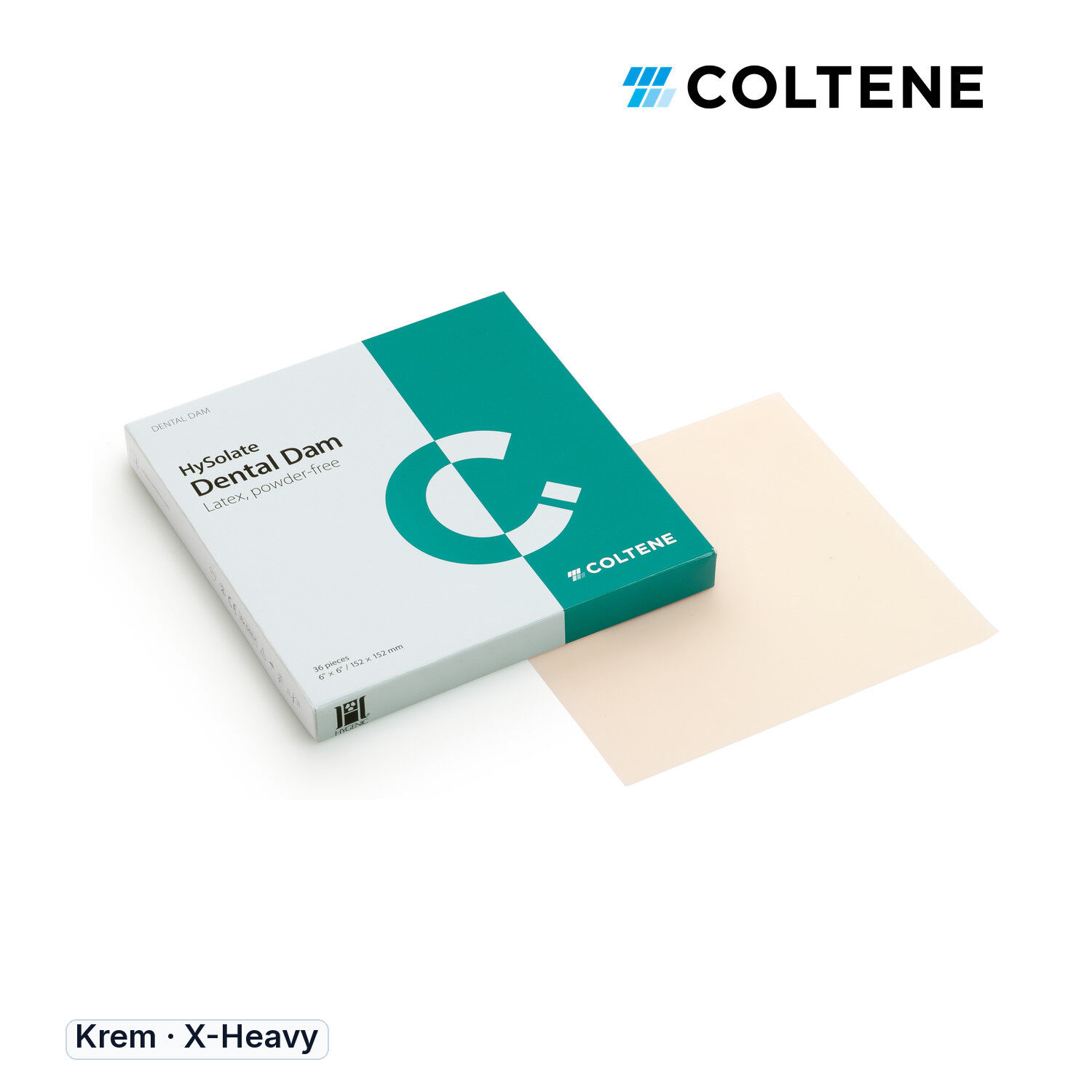 Coltene HySolate Lateks Rubber Dam Lastiği, Krem - X-Heavy