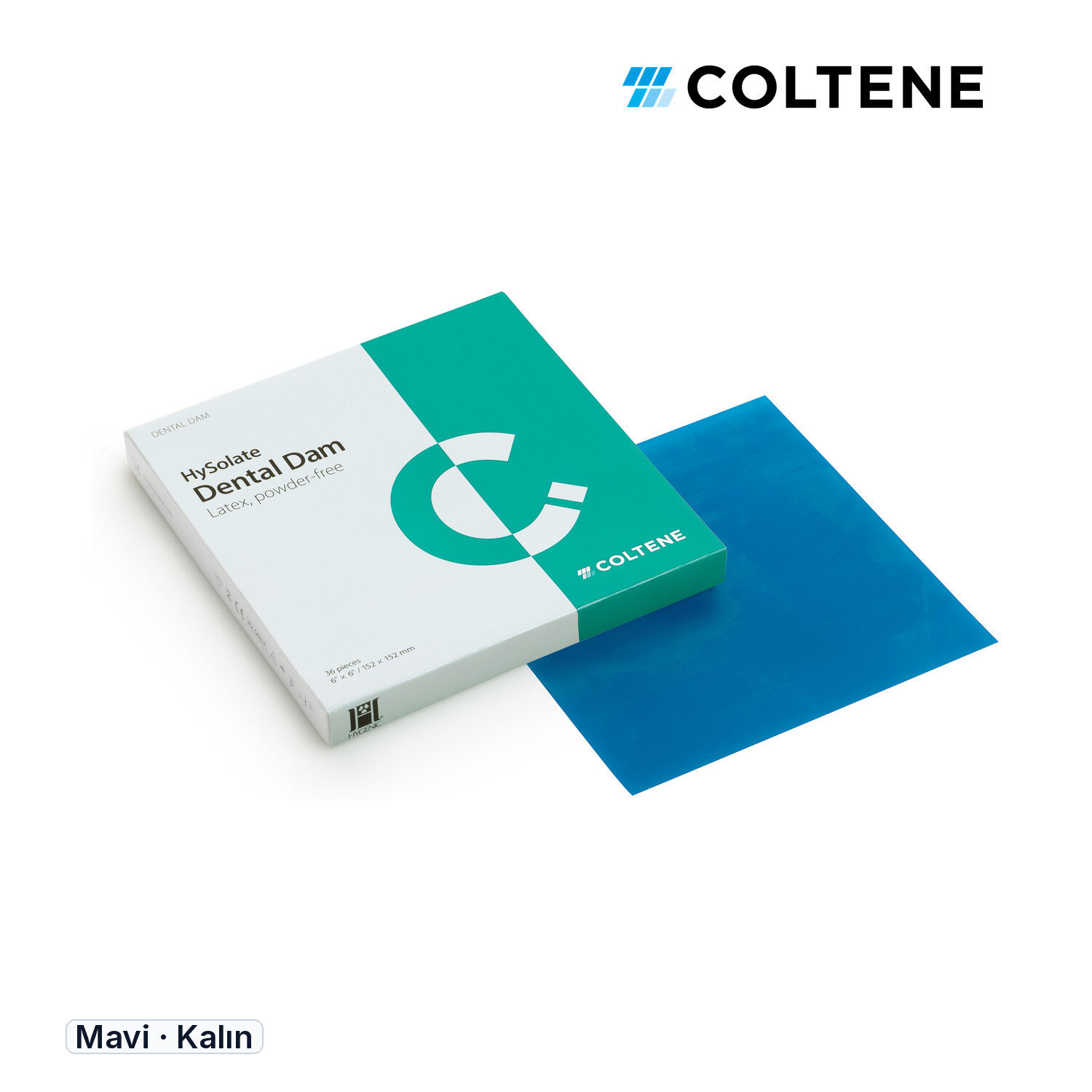 Coltene HySolate Lateks Rubber Dam Lastiği, Mavi - Kalın